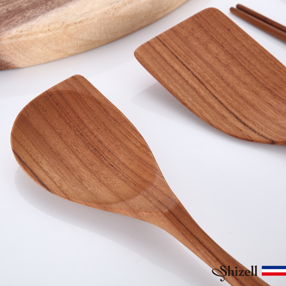 쉬젤 엘레강스 티크 조리도구 2종세트 (볶음스푼+뒤집개)