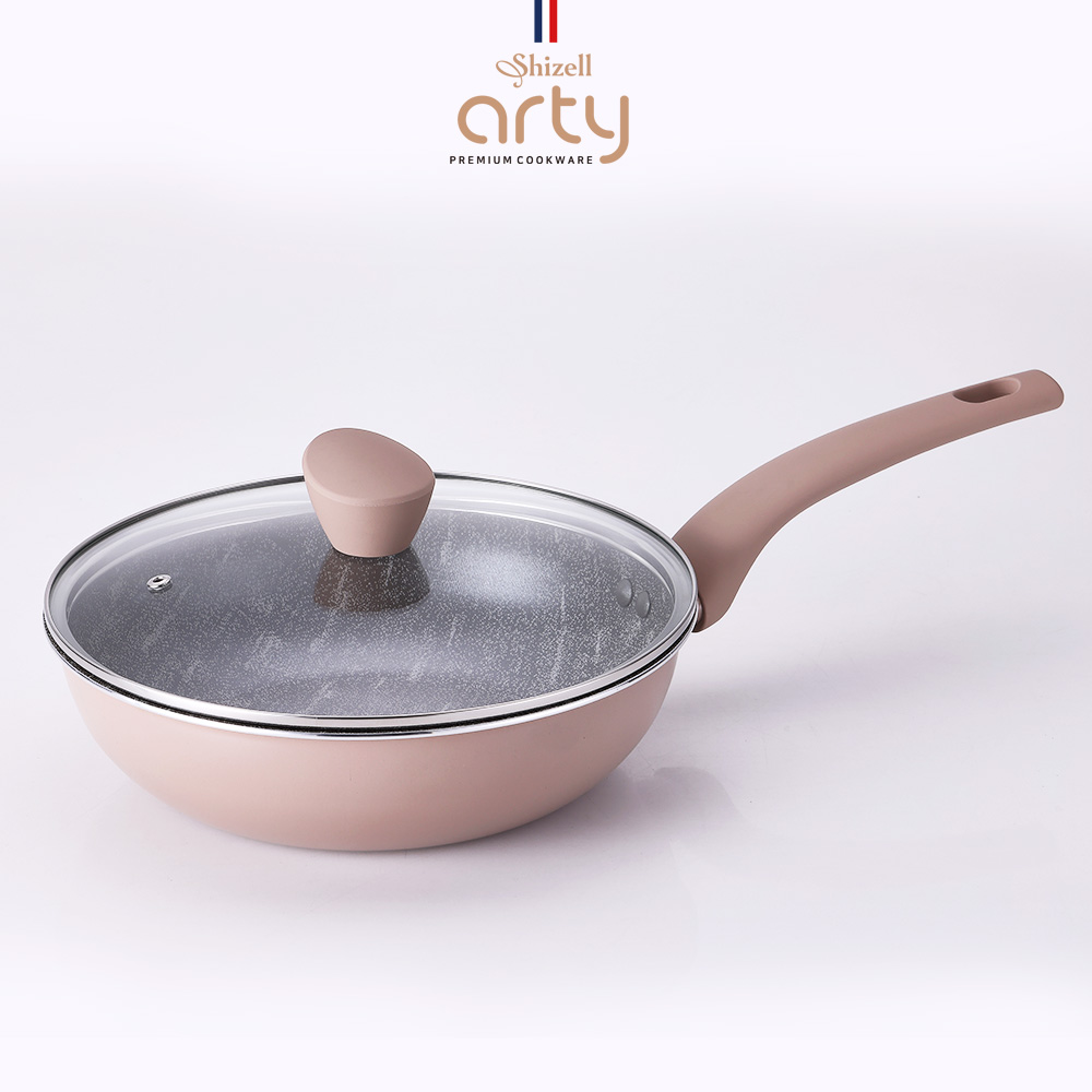 쉬젤 아티 패턴그라니 IH 궁중팬+유리커버세트_28cm