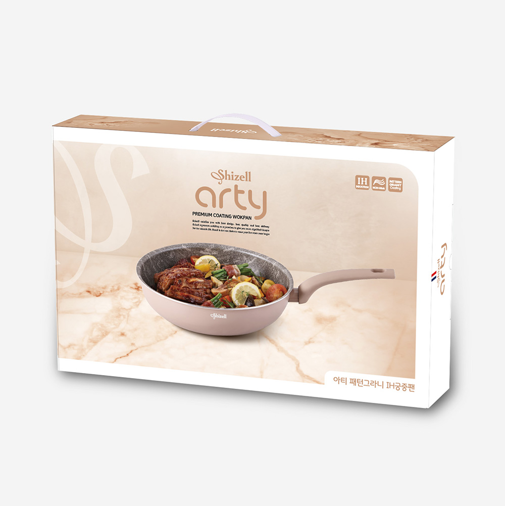 쉬젤 아티 패턴그라니 IH 궁중팬+유리커버세트_28cm