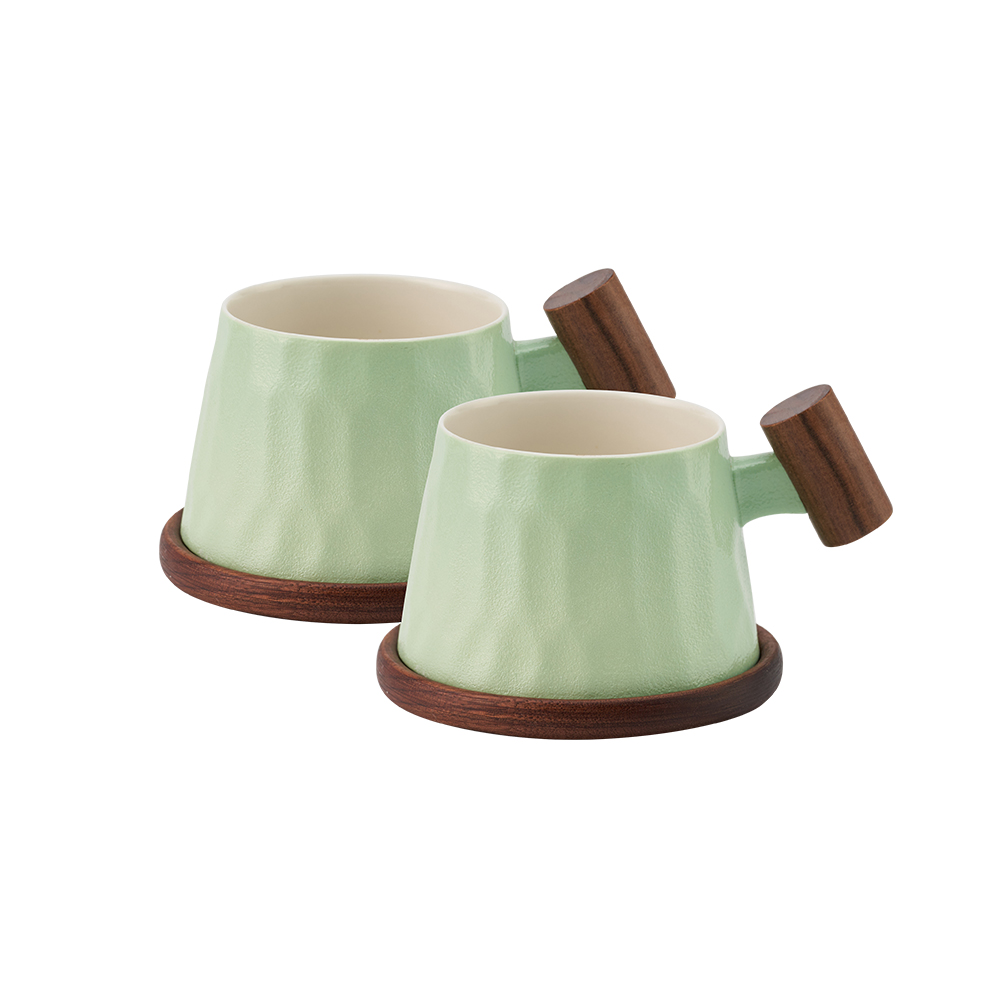 티로직 계수나무 200ml 머그, 코스터 2인 세트