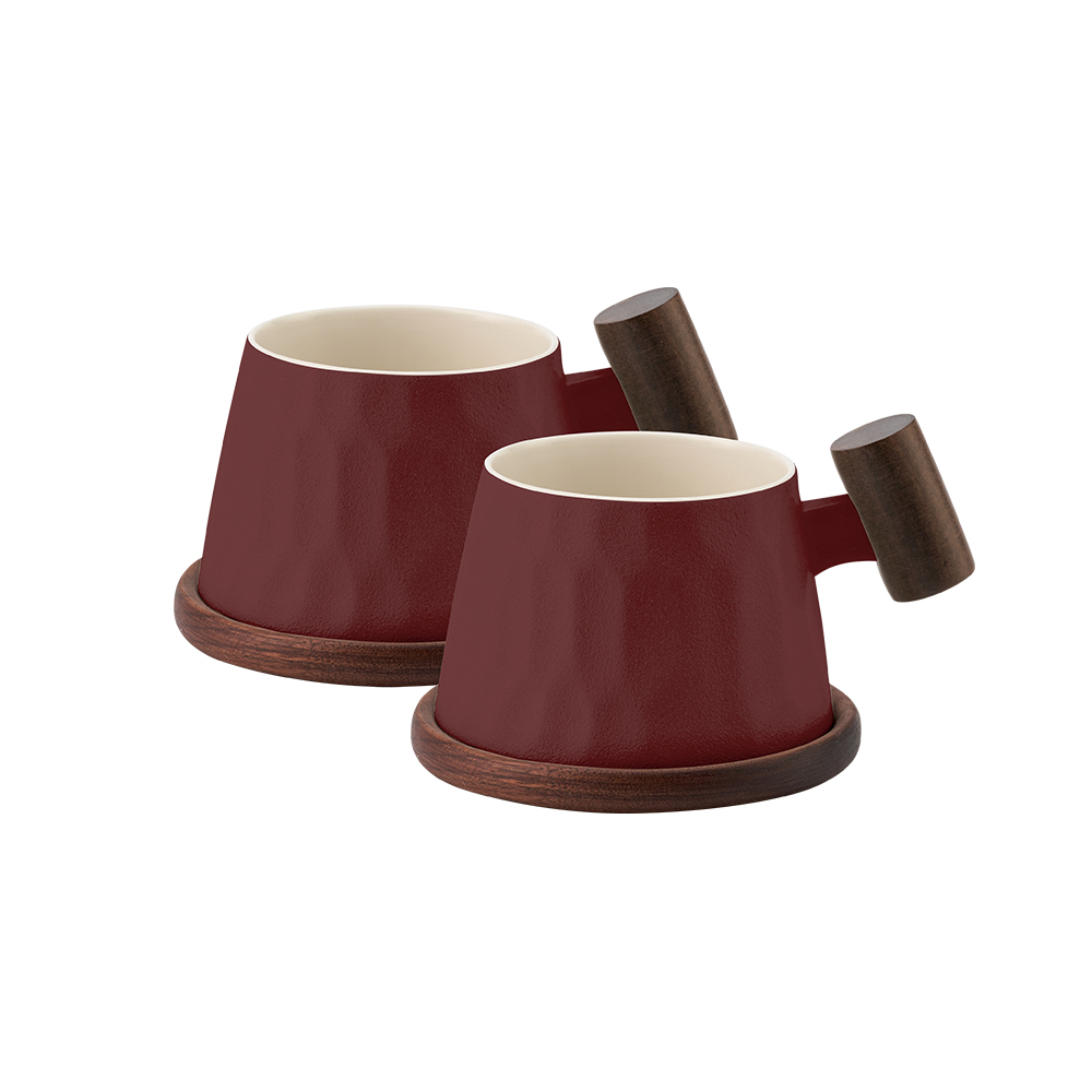 티로직 계수나무 200ml 머그, 코스터 2인 세트