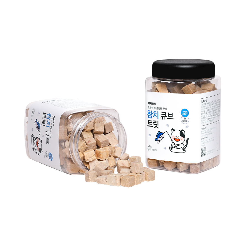 뽀시래기 고양이 동결건조 참치 트릿 120g
