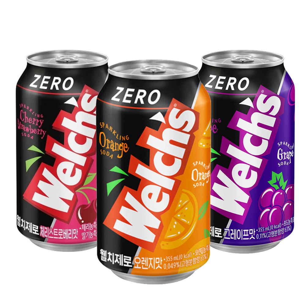 [농심] 웰치스제로 355ml 3종 택1