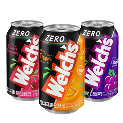 [농심] 웰치스제로 355ml 3종 택1